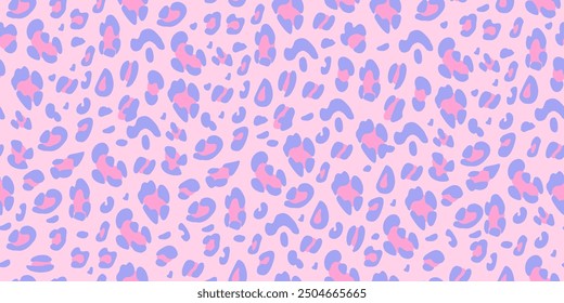 Leopard seamless pattern. Animalistic print for fabric, paper. Vector hand-drawn background