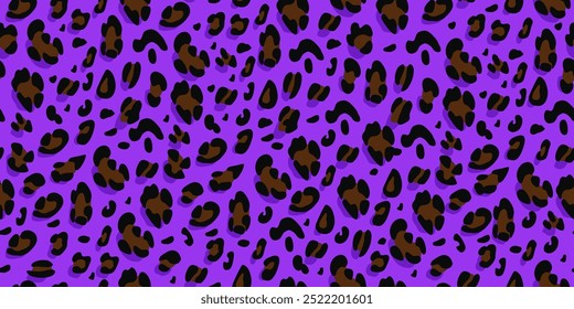 Leopard seamless pattern. Animalistic print for fabric, paper. Vector hand-drawn background