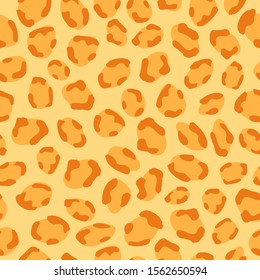 Leopard seamless pattern background. Animal retro design clothing print. Vector illustration.