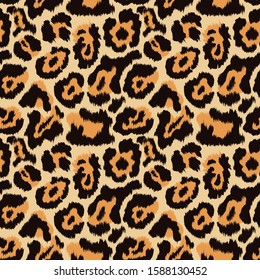 Leopard Seamless Pattern background. Vector illustration.