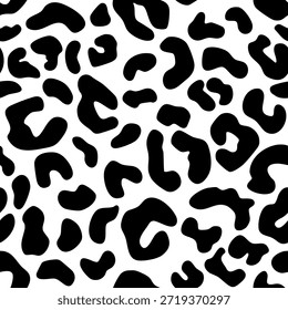 Leopard Seamless Pattern Black Animal Print
