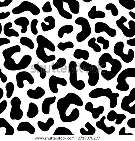 Leopard Seamless Pattern Black Animal Print