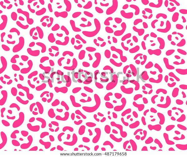 Leopard Seamless Pattern Design Pink Color Stock Vector (Royalty Free ...