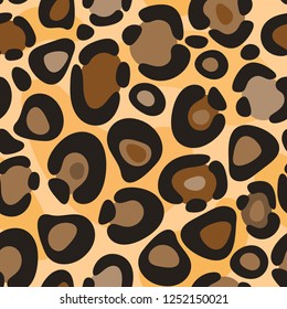 Leopard seamless pattern design, simply vector illustration background.