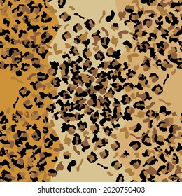 Leopard seamless pattern design, texture illustration background