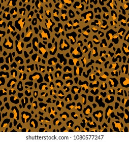 Leopard seamless pattern design, vector illustration background