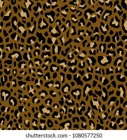 Leopard seamless pattern design, vector illustration background