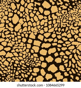 Leopard seamless pattern design, vector illustration background
