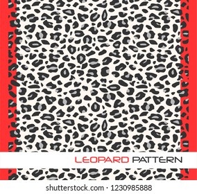 Leopard seamless pattern design, vector illustration background