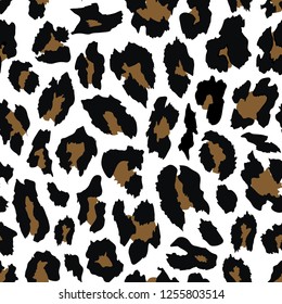 leopard seamless pattern design . vector illustration background.