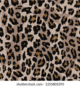 leopard seamless pattern design . vector illustration background.