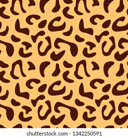 Leopard Seamless Pattern Design. Vector Illustration.