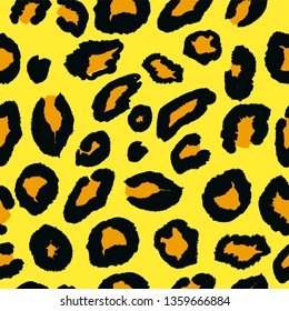 Leopard seamless pattern design. Vector illustration.