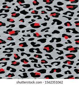 Leopard seamless pattern design,  vector illustration background