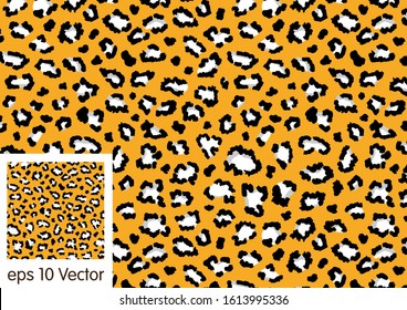 Leopard seamless pattern design, vector background