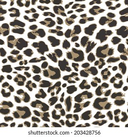 Leopard seamless pattern design, vector illustration background