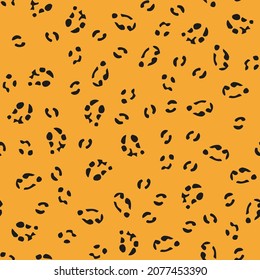 Leopard seamless pattern design. Vector illustration