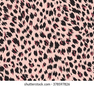 Leopard seamless pattern design, vector illustration background