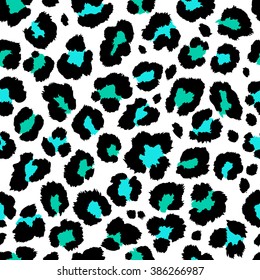 Leopard seamless pattern design, vector illustration background