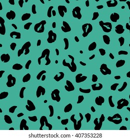Leopard seamless pattern design, vector illustration background