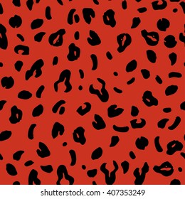 Leopard seamless pattern design, vector illustration background