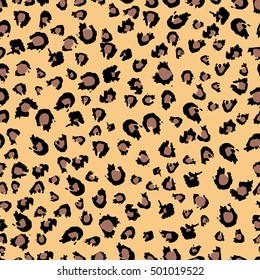 Leopard seamless pattern design, vector illustration background