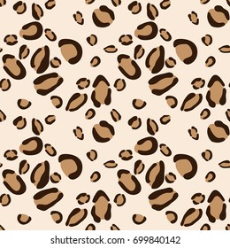 Leopard seamless pattern design, vector illustration background
