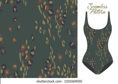 Leopard seamless pattern with dot .
Design for printed on the product.