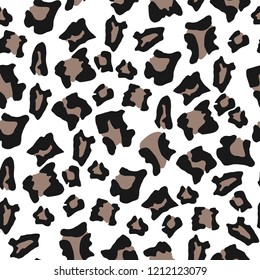 Leopard Seamless pattern. Exotic leopard fashion trend and textile design. Repeated vector illustration.