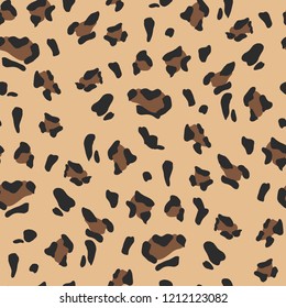 Leopard Seamless pattern. Exotic leopard fashion trend and textile design. Repeated vector illustration.