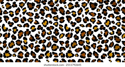 Leopardo padrão sem emenda, moda animal impressão, ilustração vetorial.