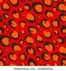 Leopard seamless pattern, fashion trend background, vector