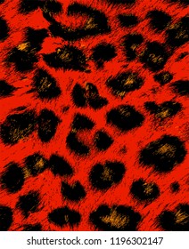 Leopard seamless pattern, fashion trend background, vector