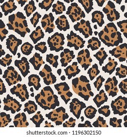 Leopard seamless pattern, fashion trend background, vector