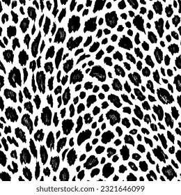 leopard seamless pattern monochrome abstract background repeating eps vector