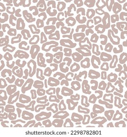 Leopard seamless pattern in pastel brown color.