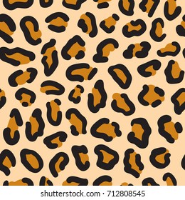 Leopard Seamless Pattern. Leopard Spots. Fashion Cheetah Print. Popular Texture. Vector Illustration