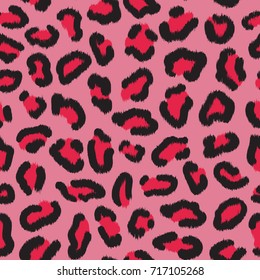 Leopard seamless pattern. Leopard spots. Fashion cheetah print. Popular texture. Vector illustration