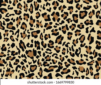 leopard seamless pattern for textiles. Vector graphics. Animal skin..