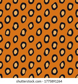 Patrón de leopardo sin fisuras. Impresión animal de moda. Fondo safari de estilo plano. Ilustración vectorial.