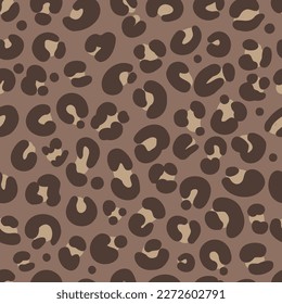 Leopard seamless pattern. Vector african background. Wild animal wallpaper
