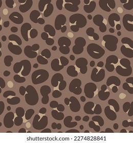 Leopard seamless pattern. Vector african background. Wild animal wallpaper