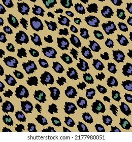 Leopard seamless pattern. Vector animal texture. Wild print