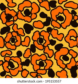 Leopard  seamless pattern. Vector background