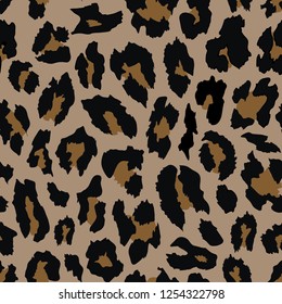 leopard seamless pattern. vector illustration background