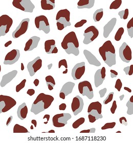 Leopard seamless pattern, vector illustration. Animal print, wild cat cheetah texture. Design for seamless wallpaper, fashion textile, background, fabric, cloth, wrapping, decor paper.
