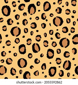 Leopard seamless pattern Vector illustration