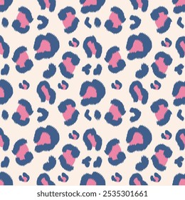 Leopard seamless pattern, vector illustration. Animal print, wild cat cheetah texture, African style.