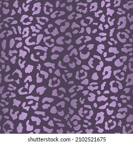 Leopard seamless pattern in vector. Trendy purple glitter spots 