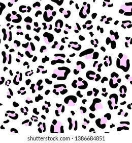 Leopard seamless pattern, wallpaper background, print texture wildlife animal, vector illustration.